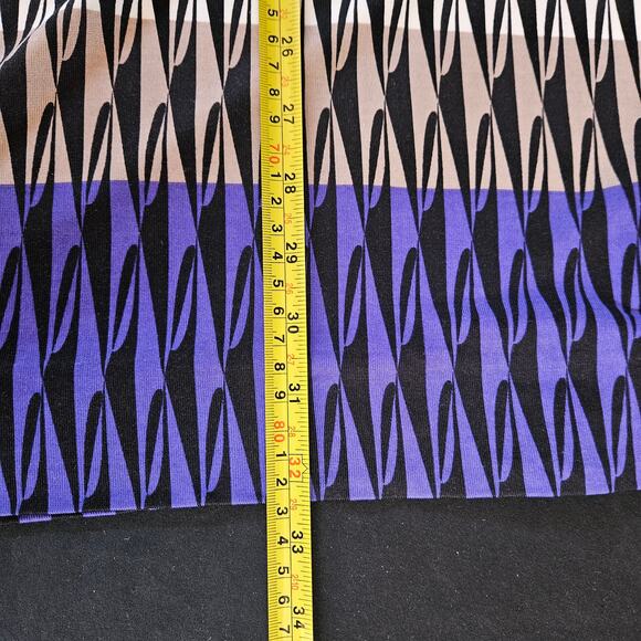 Diane VonFurstendberg Ruri Silk Dress Size 8 Geometric Stretch 3/4 Sleeve - Picture 9 of 9